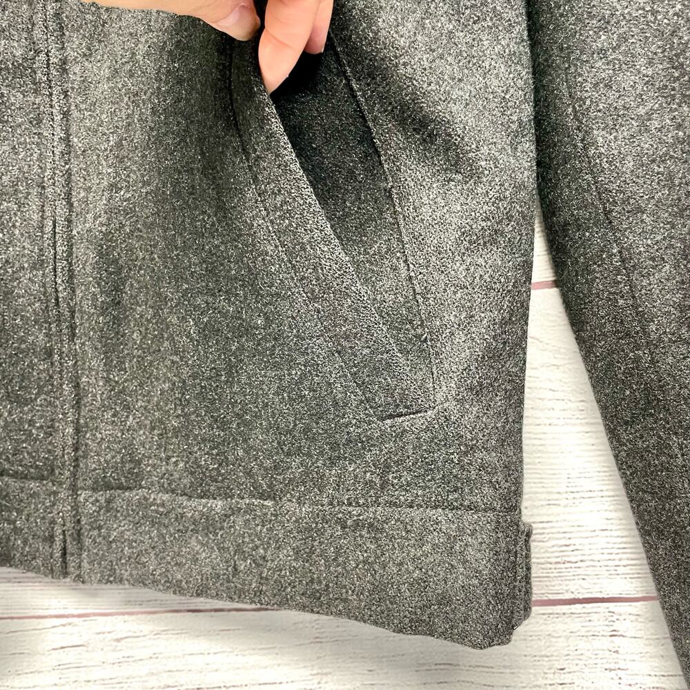 J. Crew Factory Charcoal Gray Wool Zip Front Biker Jacket Size S - Picture 5 of 13